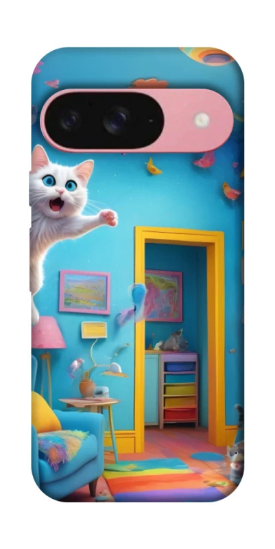Чохол на Google Pixel 9 crazy cat фото 1 з 1