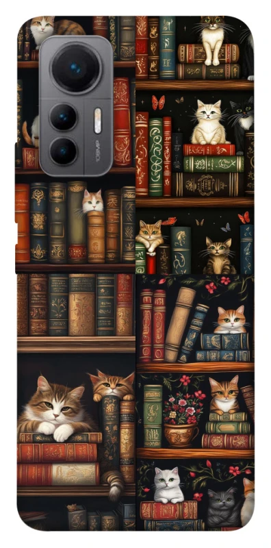 Чехол на Xiaomi 12 Lite Cats & Books фото 1 из 1