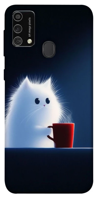 Чехол на Samsung Galaxy M21s Чехол кот с кофе фото 1 из 1