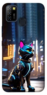 Чехол на Infinix Hot 10 Lite Cyber cat фото 1 из 1