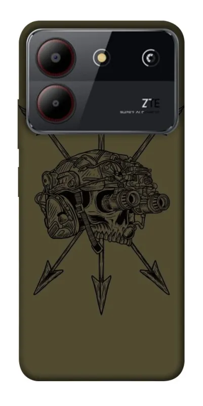 Чехол на ZTE Blade A54 4G Mil skull фото 1 из 1