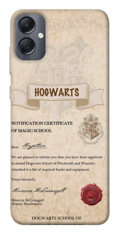 Чехол на Samsung Galaxy A05 The Hogwarts acceptance letter фото 1 из 1