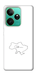 Чохол на Realme GT 7 Ukraine map фото 1 з 1