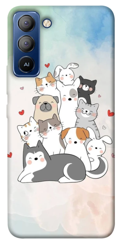 Чохол на TECNO Pop 5 LTE Funny Pets ver.2 фото 1 з 1