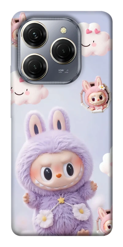 Чехол на TECNO Spark 20 Pro Labubu & clouds фото 1 из 1