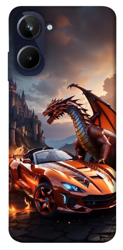 Чехол на Realme 10 4G Сar and dragon фото 1 из 1