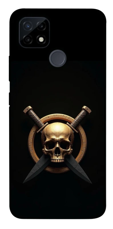 Чохол на Realme C21Y Golden Skull фото 1 з 1