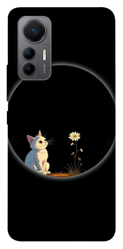 Чехол на Xiaomi 12 Lite Cat and flower фото 1 из 1