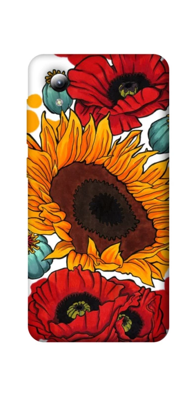 Чехол на ZTE Blade A3 (2019) Подсолнечники и маки фото 1 из 1