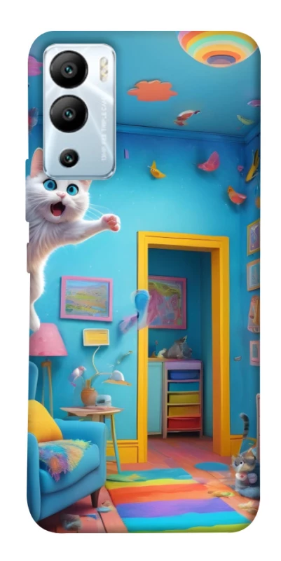 Чохол на Infinix Hot 12i crazy cat фото 1 з 1