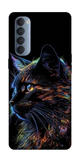Чехол на Oppo Reno 4 Pro Черный кот фото 1 из 1