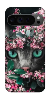 Чехол на Google Pixel 9 Pro Кот в цветах фото 1 из 1