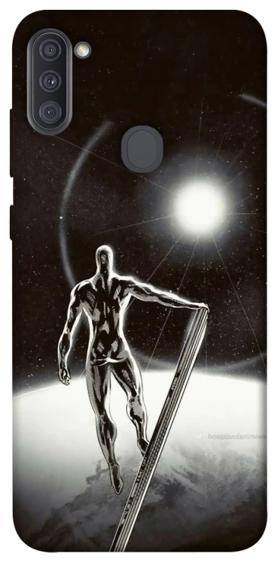 Чехол на Samsung Galaxy A11 Серебряный сёрфер фото 1 из 1