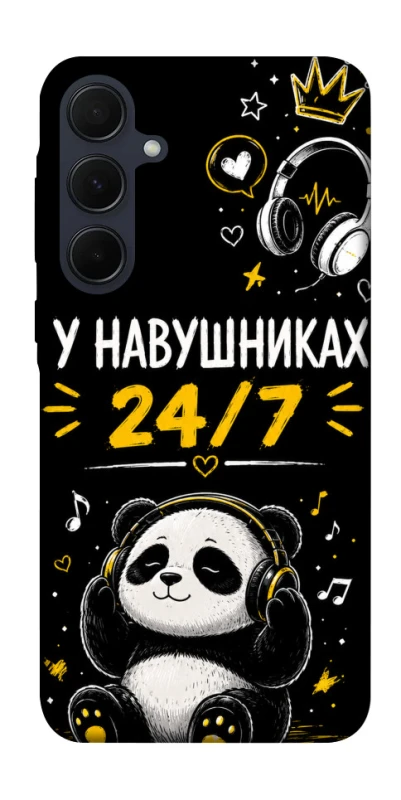Чехол на Samsung Galaxy A55 У навушниках 24/7 фото 1 из 1
