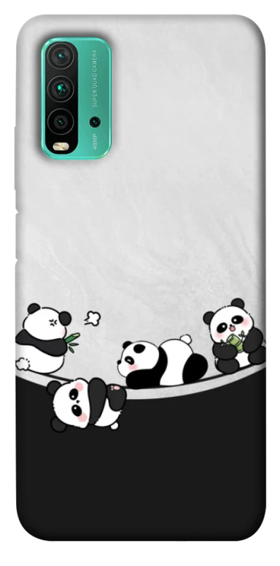 Чохол на Xiaomi Redmi Note 9 4G / Redmi 9 Power Four pandas фото 1 з 1