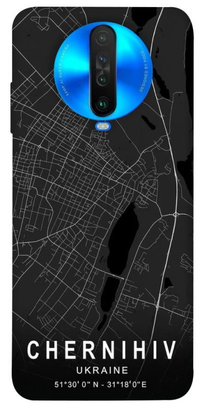 Чохол на Xiaomi Poco X2 Chernihiv map фото 1 з 1