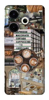 Чохол на TECNO Pova 6 Neo (LI6) Coffee collage ver.5 фото 1 з 1