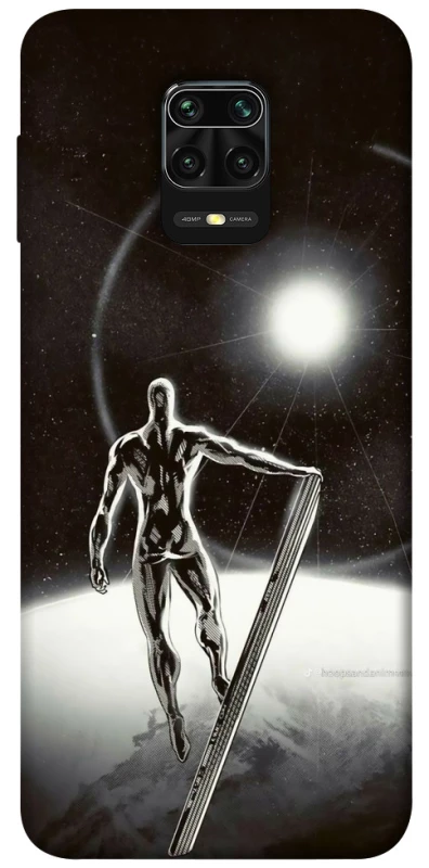 Чехол на Xiaomi Redmi Note 9s / Note 9 Pro / Note 9 Pro Max Серебряный сёрфер фото 1 из 1