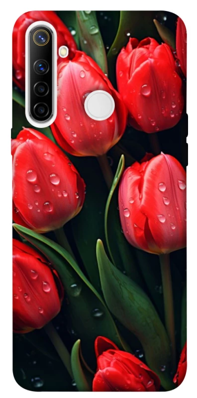Чохол на Realme 6i Червоні тюльпани фото 1 з 1