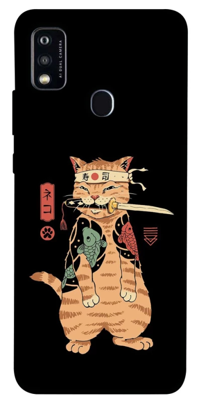 Чехол на ZTE Blade A51 Кот-самурай фото 1 из 1