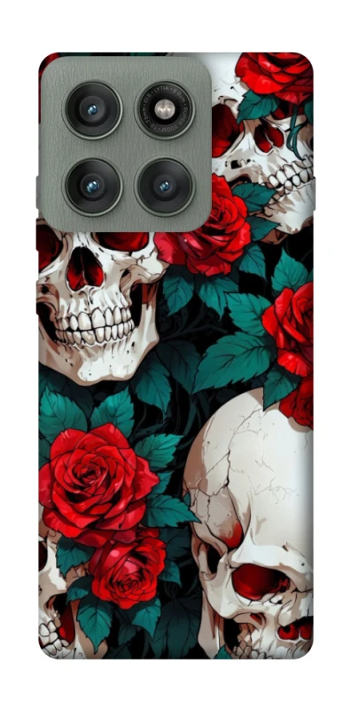 Чохол на Motorola Edge 60 Pro skull and rose фото 1 з 1