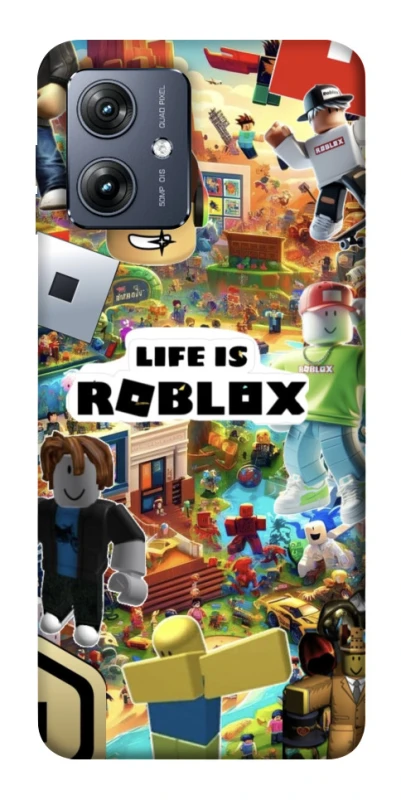 Чохол на Motorola Moto G54 Life is Roblox фото 1 Чохол на Motorola Moto G54 Life is Roblox фото 1 з 1
