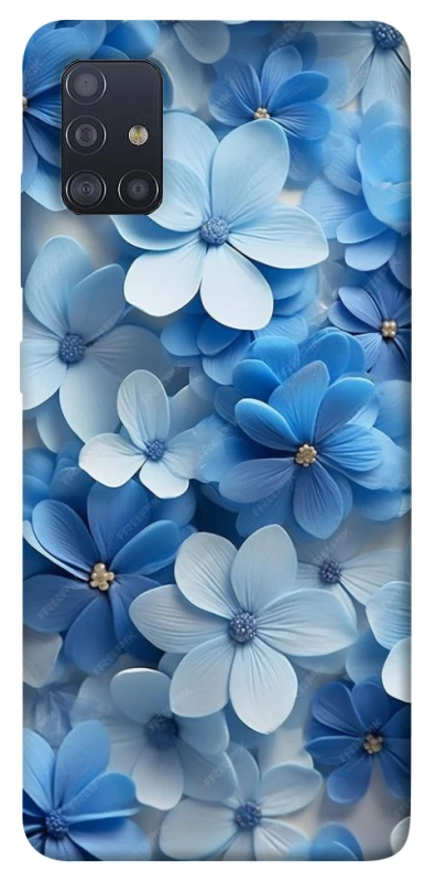 Чехол на Samsung Galaxy M51 Синие цветы фото 1 из 1