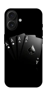 Чехол на Apple iPhone 16 Black Cards фото 1 Чехол на Apple iPhone 16 Black Cards фото 1 из 1