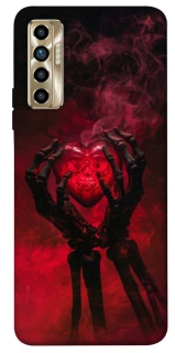 Чехол на TECNO Camon 17P Heart in the hands of a skeleton фото 1 из 1