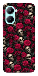 Чохол на Realme C33 Черепа та рози фото 1 з 1