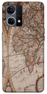 Чехол на Oppo Reno 7 4G Карта путешествий фото 1 из 1