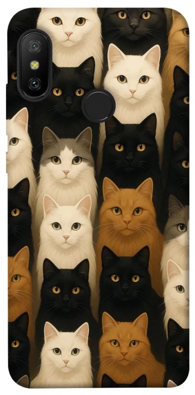 Чохол на Xiaomi Mi A2 Lite / Xiaomi Redmi 6 Pro Colorful Cat Collage фото 1 з 1