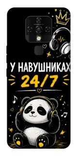 Чехол на TECNO Camon 16 SE У навушниках 24/7 фото 1 из 1