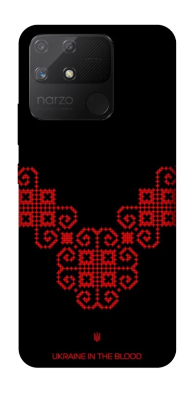 Чохол на Realme Narzo 50A Чорно-червона вишиванка фото 1 з 1