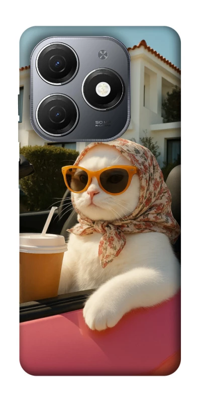 Чохол на TECNO Spark 20 Stylish Cat Cruise фото 1 з 1