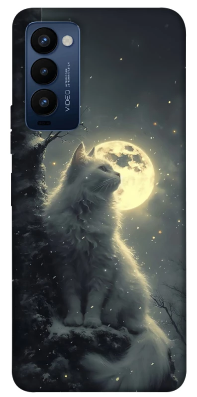 Чохол на TECNO Camon 18 Кіт під місяцем фото 1 з 1