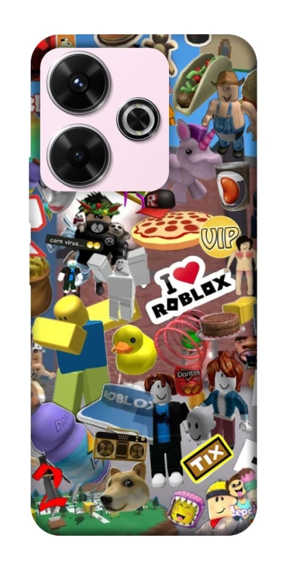 Чохол на Xiaomi Poco M6 4G Roblox collage ver.5 фото 1 з 1