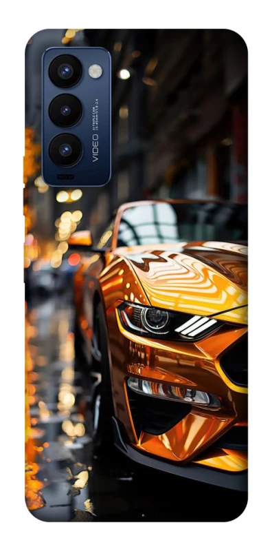 Чохол на TECNO Camon 18 Pro Golden sports car фото 1 з 1