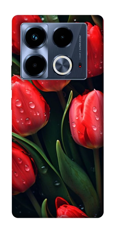 Чохол на Infinix Note 40 4G Червоні тюльпани фото 1 з 1