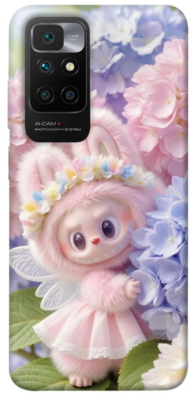 Чохол на Xiaomi Redmi 10 Labubu & Flowers ver.1 фото 1 з 1