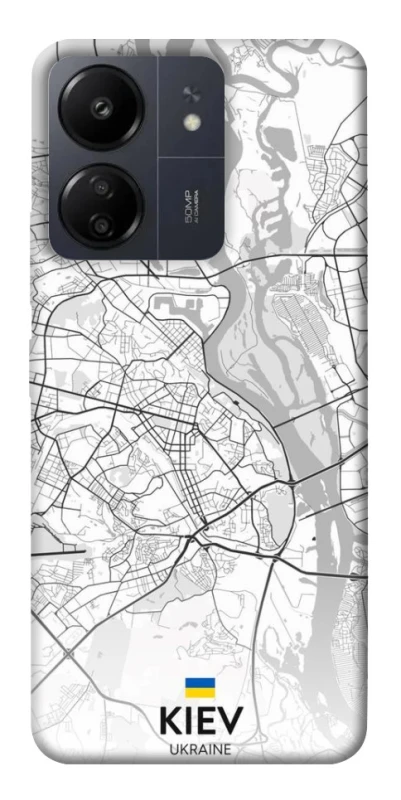 Чехол на Xiaomi Poco C65 Kiev white map фото 1 из 1
