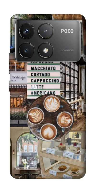 Чохол на Xiaomi Poco F6 Pro Coffee collage ver.5 фото 1 з 1