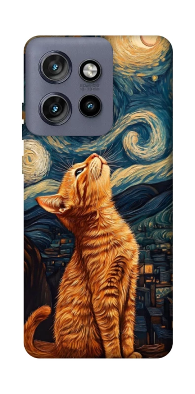 Чохол на Motorola Edge 50 Neo van gogh cat фото 1 з 1
