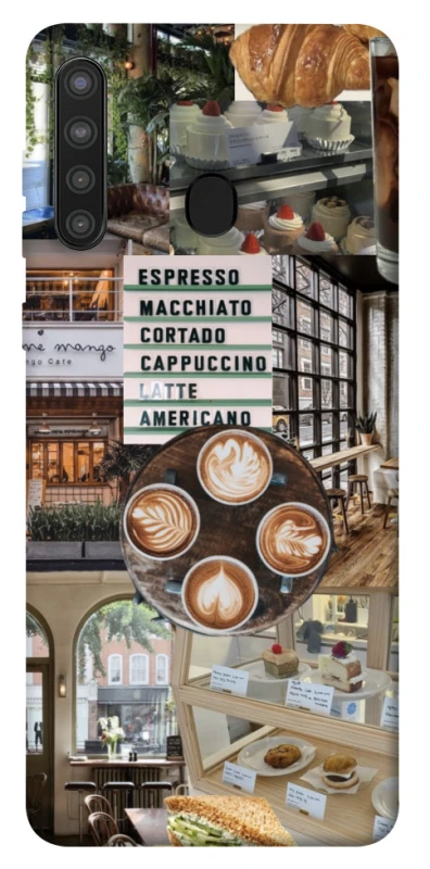 Чохол на Samsung Galaxy A21 Coffee collage ver.5 фото 1 з 1