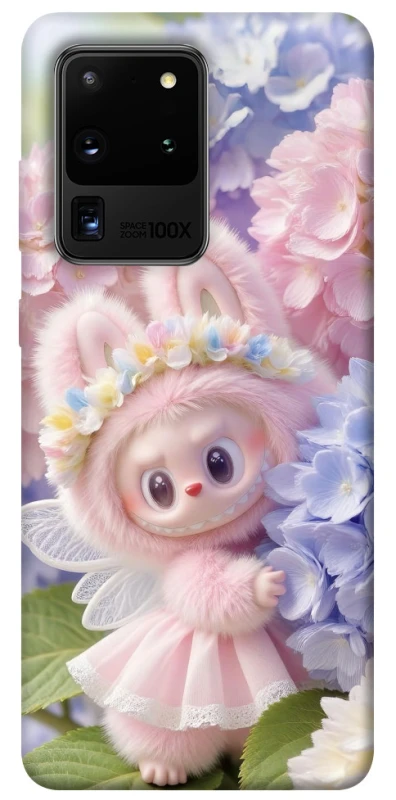 Чохол на Samsung Galaxy S20 Ultra Labubu & Flowers ver.1 фото 1 з 1