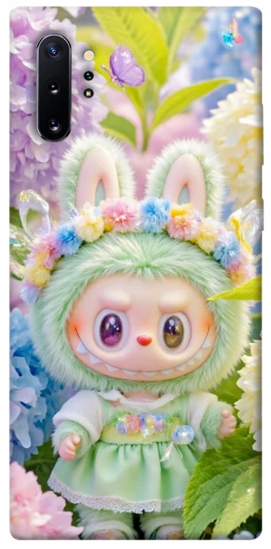 Чохол на Samsung Galaxy Note 10 Plus Labubu & Flowers ver.2 фото 1 з 1