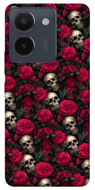 Чохол на Vivo Y36 Черепа та рози фото 1 з 1