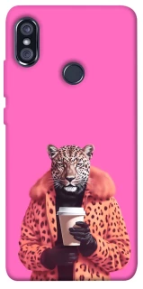Чехол на Xiaomi Redmi Note 5 Pro / Note 5 (AI Dual Camera) Леопард с кофе фото 1 из 1