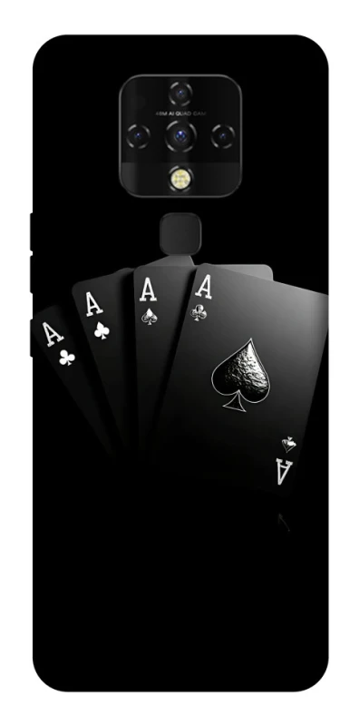 Чехол на TECNO Camon 16 SE Black Cards фото 1 из 1