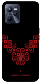 Чехол на Realme C35 Черно-красная вышиванка фото 1 из 1